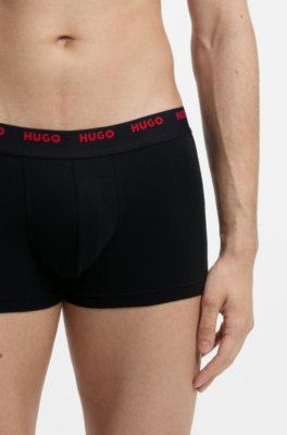 Hugo Five-pack of logo-waistband trunks in stretch cotton boxerkalsong herr – bild 3
