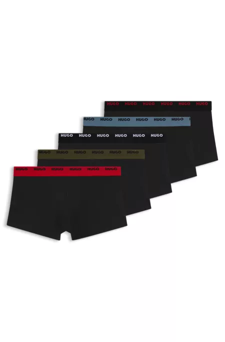 Five-pack of trunks in stretch cotton