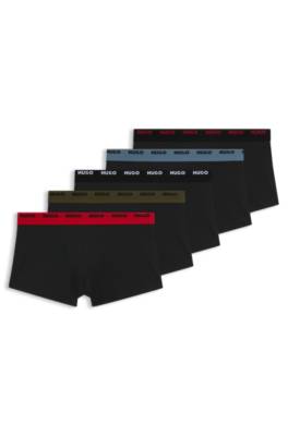 Five-pack of logo-waistband trunks in stretch cotton