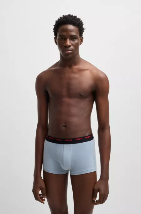 Five-pack of stretch-cotton trunks with logo waistbands
