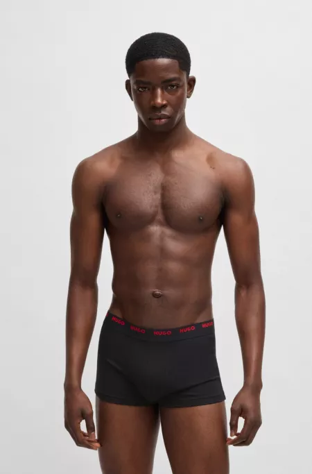 Five-pack of stretch-cotton trunks with logo waistbands