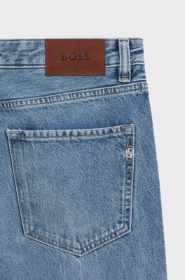 Jean Relaxed en denim bleu clair, Bleu