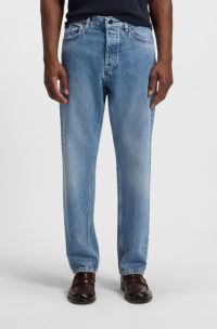 Relaxed-fit jeans in light-blue denim, Blue