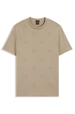 Mercerised-cotton T-shirt with Double B monograms