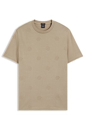 Mercerised-cotton T-shirt with Double B monograms