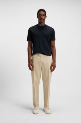 Mercerised-cotton T-shirt with Double B monograms, Dark Blue