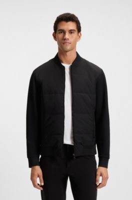 Sweat zipp&eacute; avec devant matelass&eacute;, Noir