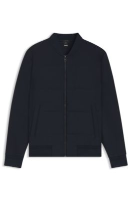 ☆関税込☆【BOSS】コットンブレンド ジップアップフーディ BOSS - コットンブレンド ジップアップフーディ ロゴパッチ