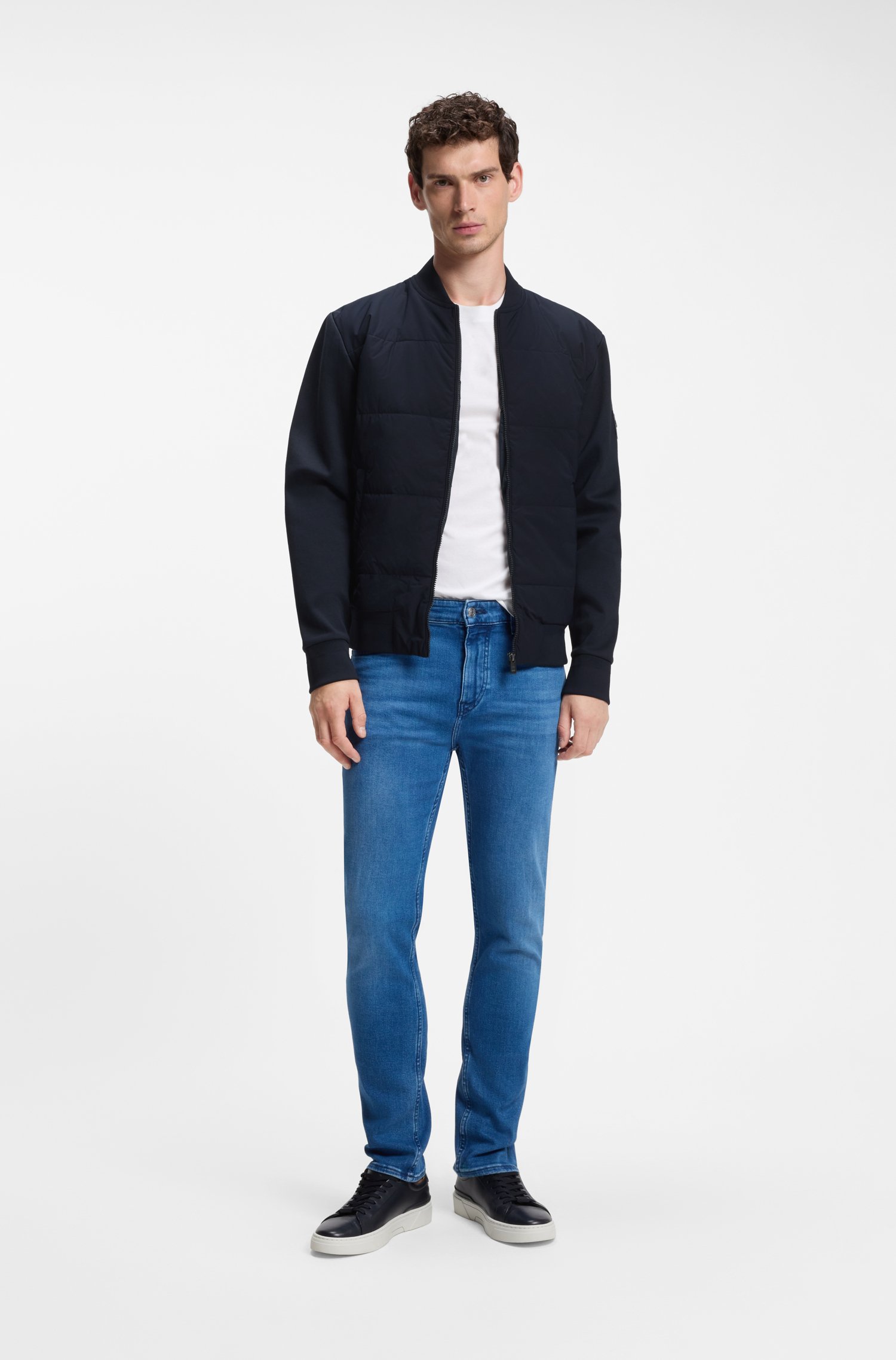 Boss Zip-up sweatshirt with padded front herr – bild 2