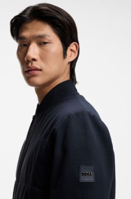 Zip-up sweatshirt with padded front, Dark Blue