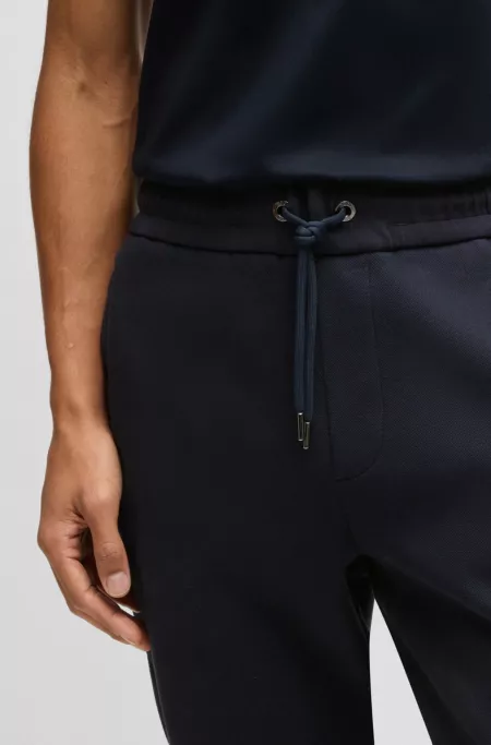 Tracksuit bottoms in mercerised stretch cotton