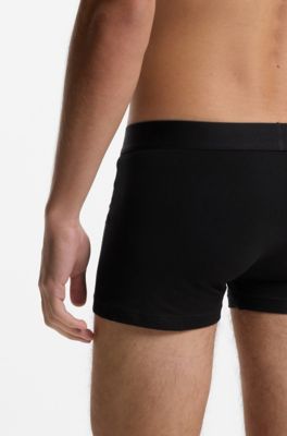 3-pack stretch-cotton trunks, Black