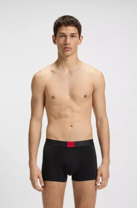 Lot de trois boxers courts en coton stretch