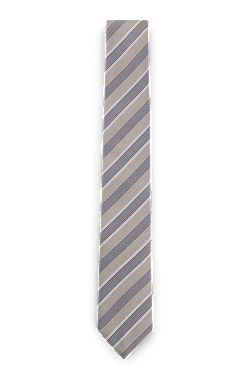 Silk tie with diagonal stripes