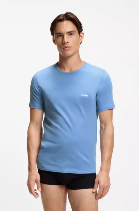 Three-pack of logo-print underwear T-shirts in cotton