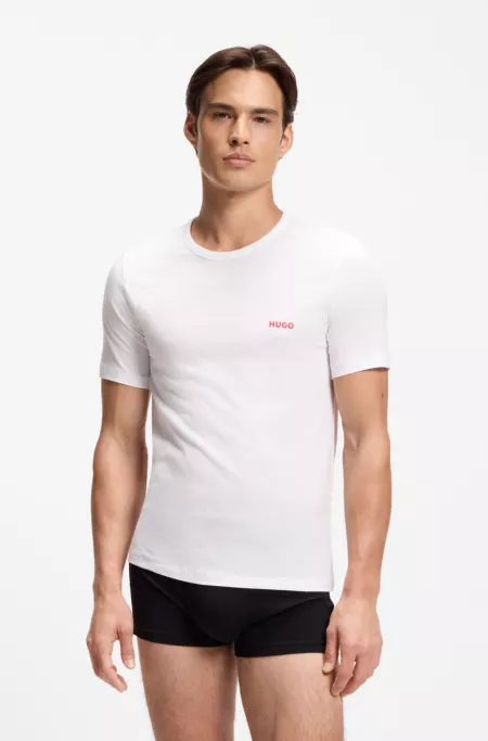 Assorted three-pack cotton T-Shirts with logo print