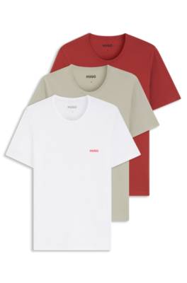 Assorted three-pack cotton T-Shirts with logo print 1