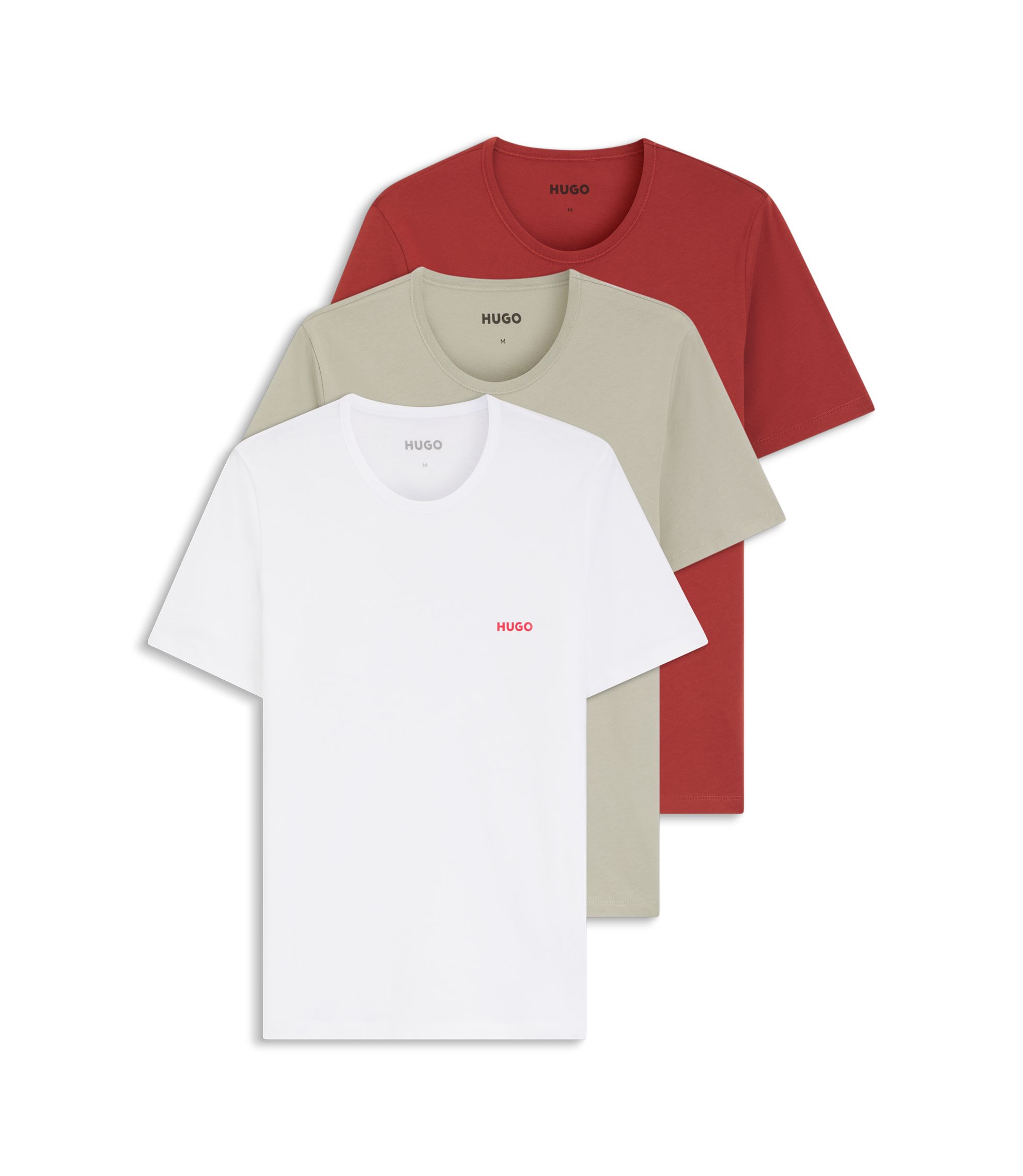 HUGO - アンダーウエアTシャツ3枚セット コットン ロゴプリント