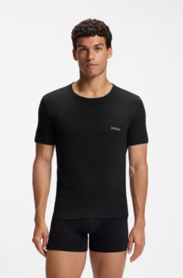 Three-pack cotton T-shirts, Patterned