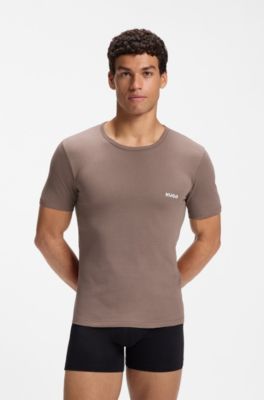 Three-pack cotton T-shirts, Patterned