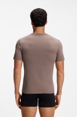Three-pack cotton T-shirts, Patterned