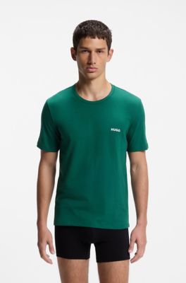 Three-pack cotton T-shirts, White / Black