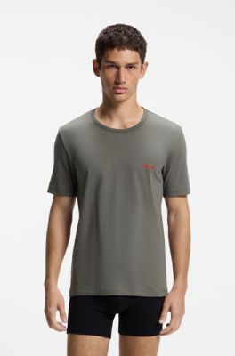 HUGO - Three-pack cotton T-shirts - White / Blue / Grey