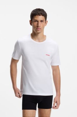 HUGO - Three-pack cotton T-shirts - White / Blue / Grey
