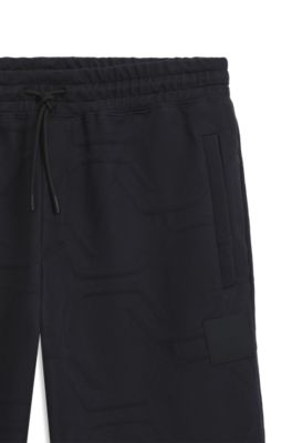 Relaxed-fit shorts with hexagonal quilting, Dark Blue