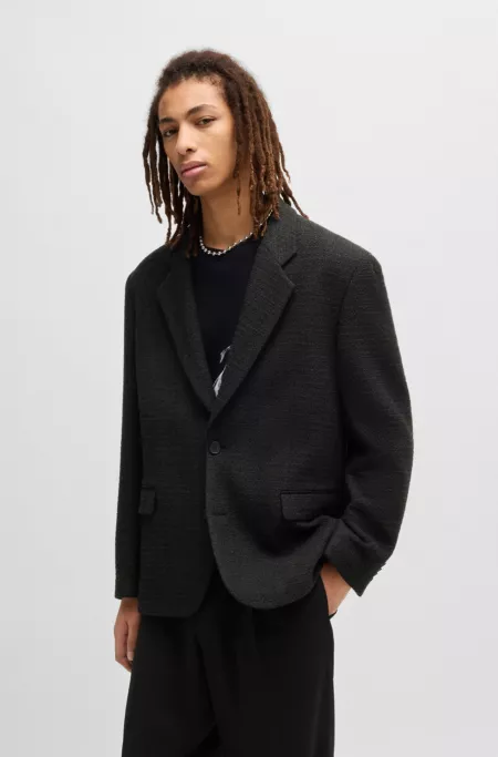 Modern-fit blazer in mouliné tweed