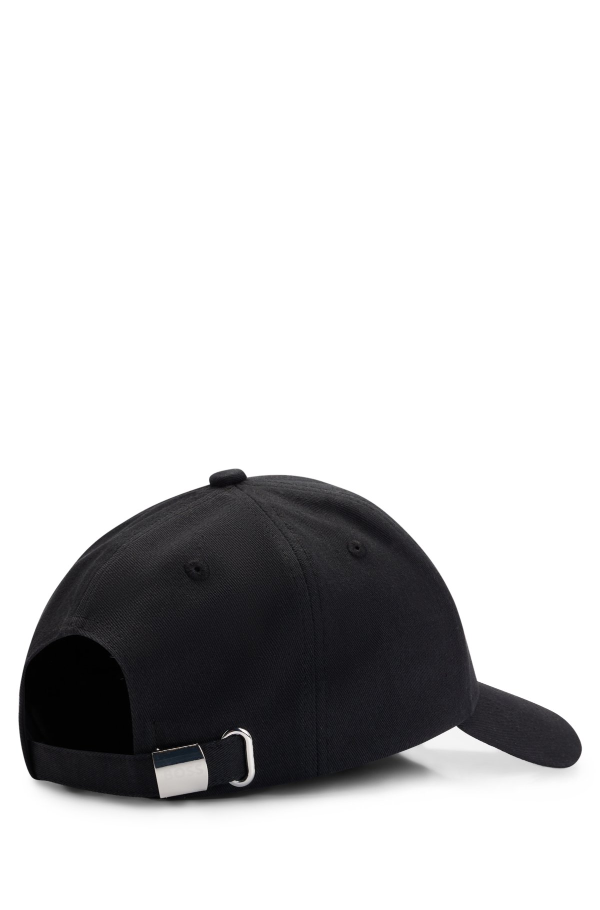 Cotton-twill cap with signature logo print, Black