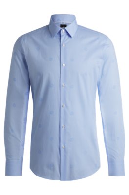 Chemise Slim en coton à monogrammes Double B
