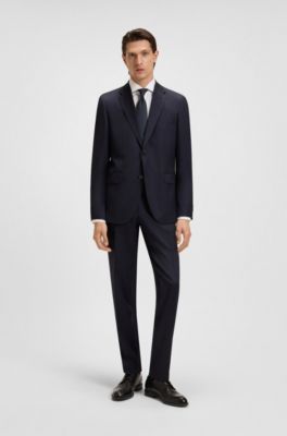 Slim-fit shirt in structured cotton, White