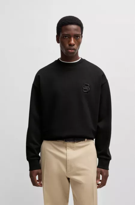 Cotton-terry sweatshirt with Double B monogram