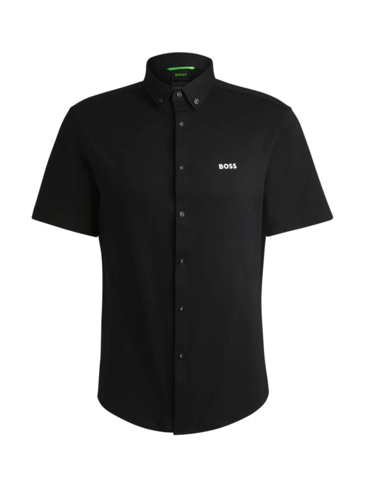 Artikel klicken und genauer betrachten! - Das knitterfreie BOSS Hemd ist aus softer Baumwolle mit Vier-Wege-Stretch für optimalen Tragekomfort gefertigt. Gerade geschnittener Style. Cleaner Button-Down-Kragen. | im Online Shop kaufen