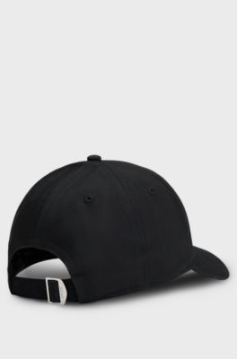 Cotton-twill cap with embroidered Double B monogram, Black