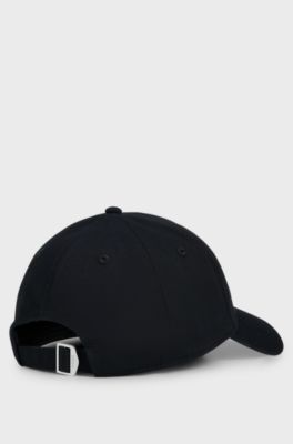 Cappellino in twill di cotone con monogramma Double B ricamato, Nero