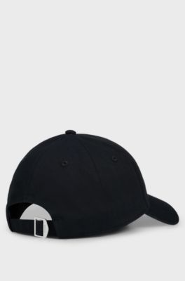 Cotton-twill cap with embroidered Double B monogram, Black