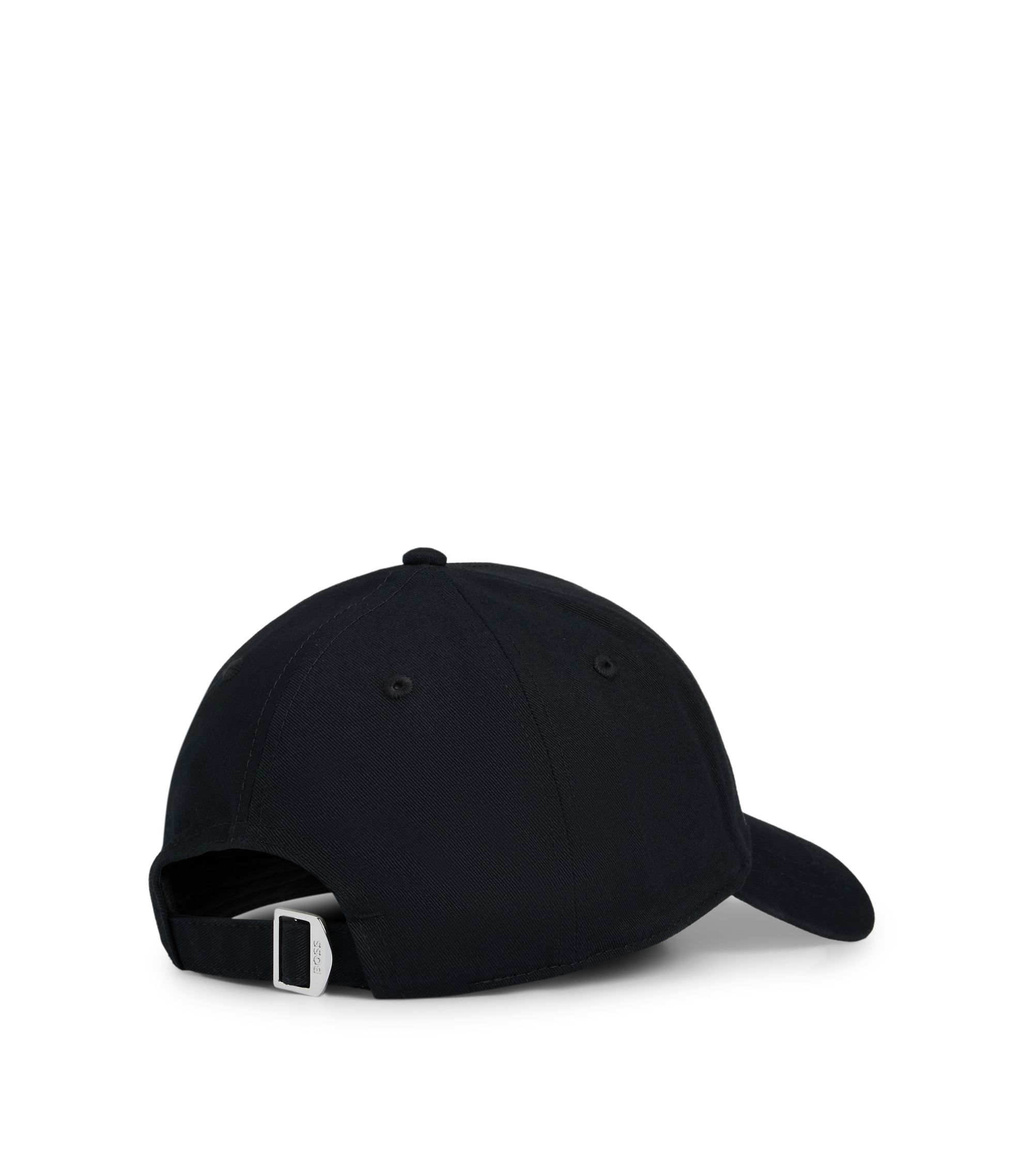 BOSS - Cotton-twill cap with embroidered Double B monogram - Black