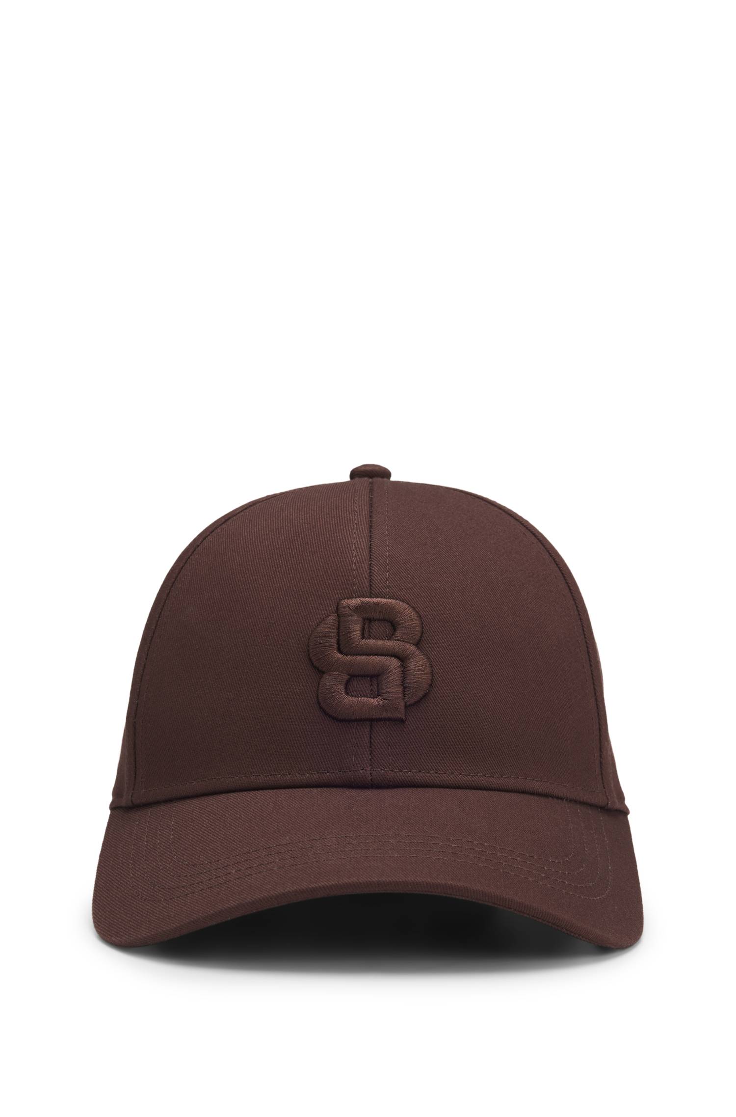 Boss Cotton-twill cap with embroidered Double B monogram kepsar herr – bild 4