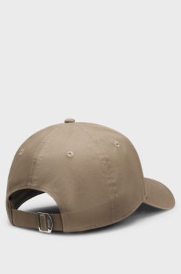 Cotton-twill cap with embroidered Double B monogram, Light Brown