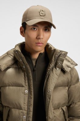 Cotton-twill cap with embroidered Double B monogram, Light Brown