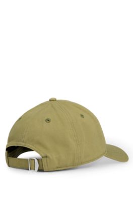 Cotton-twill cap with embroidered Double B monogram, Khaki