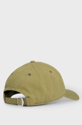 Cotton-twill cap with embroidered Double B monogram, Khaki