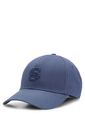 Gorra de sarga de algodón con monograma Double B bordado