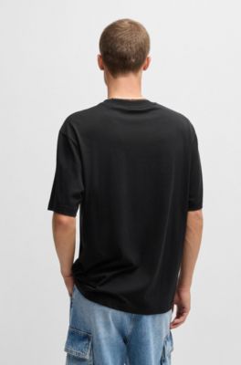 HUGO Herren T-Shirt Duwrite - Baumwolle Mit LA-Design, Oversize Fit