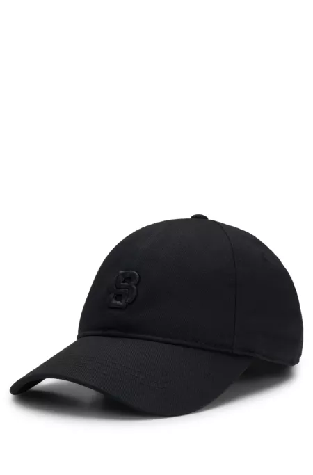 Cotton cap with embroidered Double B monogram
