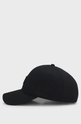Casquette en coton avec monogramme double&nbsp;B brod&eacute;, Noir