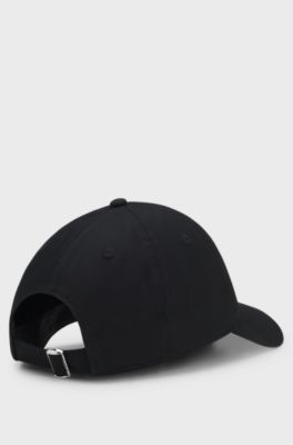Casquette en coton avec monogramme double&nbsp;B brod&eacute;, Noir