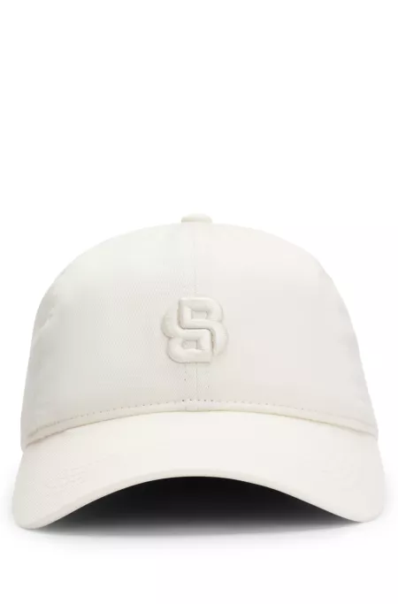 Cotton cap with embroidered Double B monogram